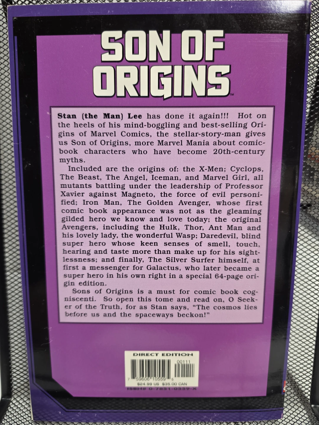 Son of Origins by Stan Lee Marvel Comics Graphic Novel - photo 2
