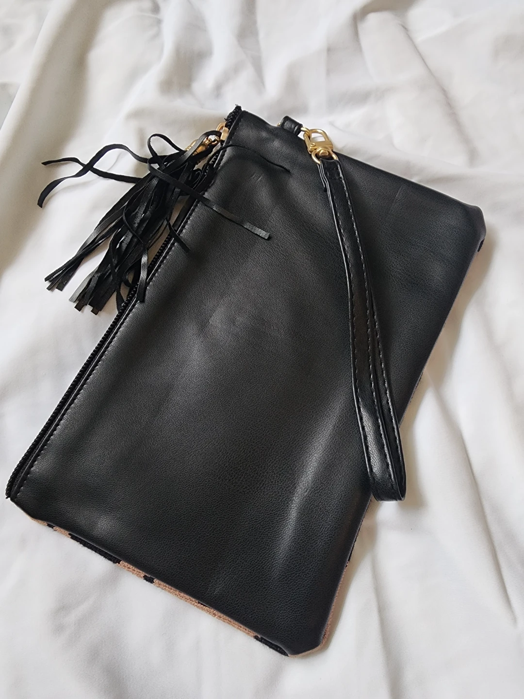 Leopard Print Clutch with Tassel Detail - photo 2