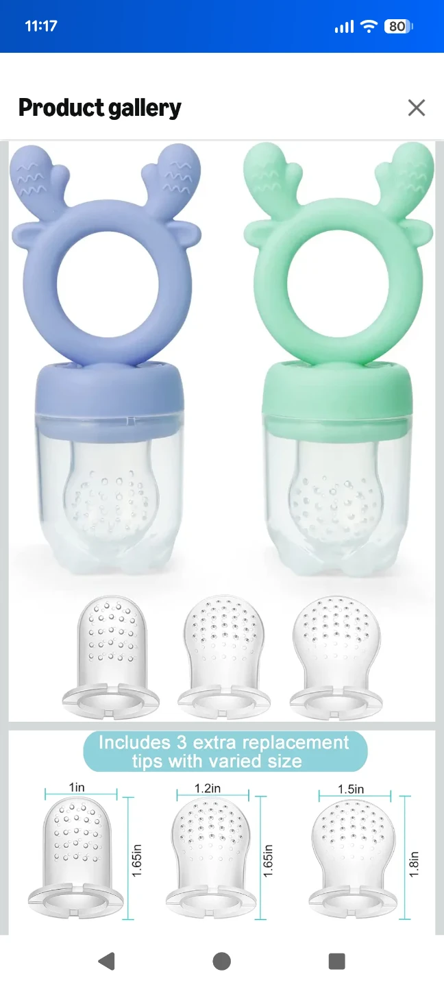 2 Pack Silicone Baby Fruit Feeders - photo 2