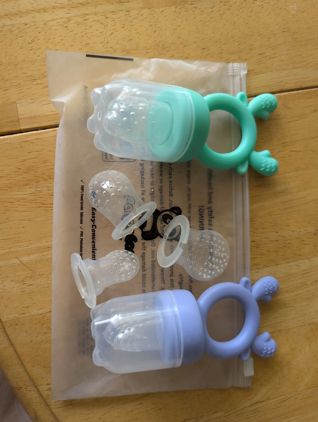 2 Pack Silicone Baby Fruit Feeders