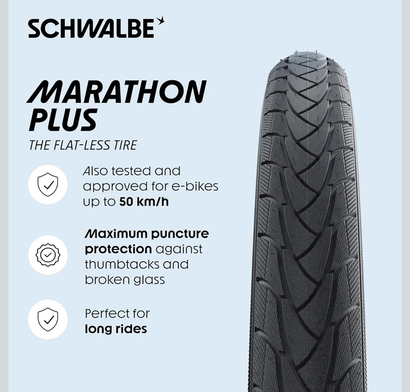 Schwalbe Marathon Plus Flat-Less Tire - photo 2