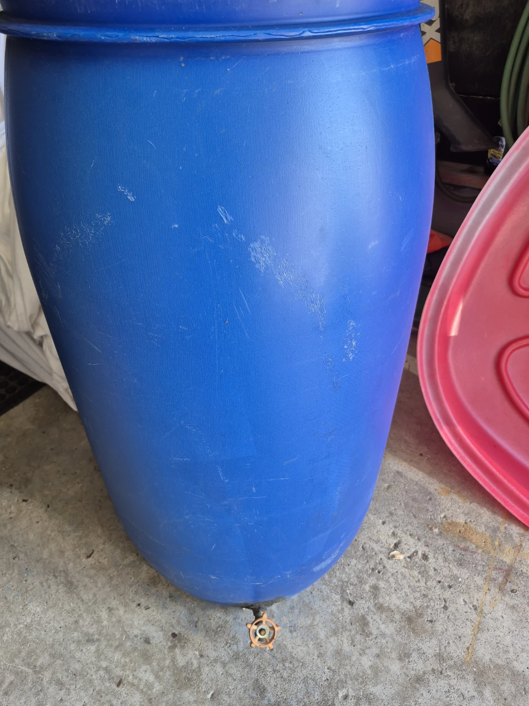 Blue Plastic Barrel with Spigot