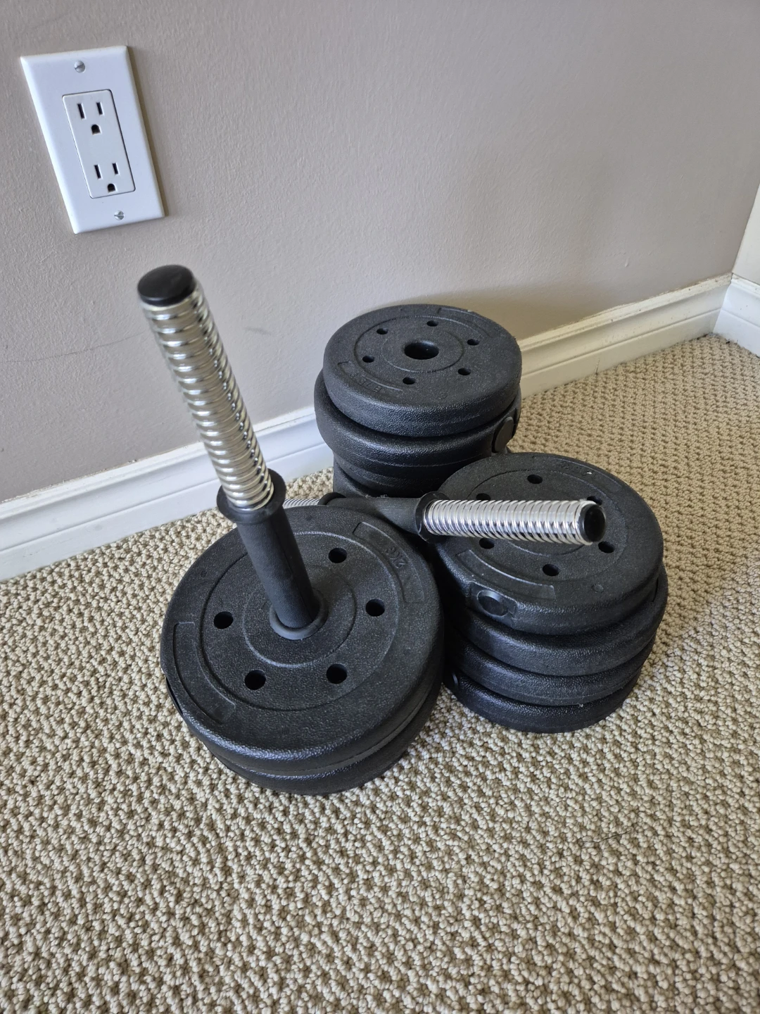Adjustable Dumbbell Set with Weight Plates