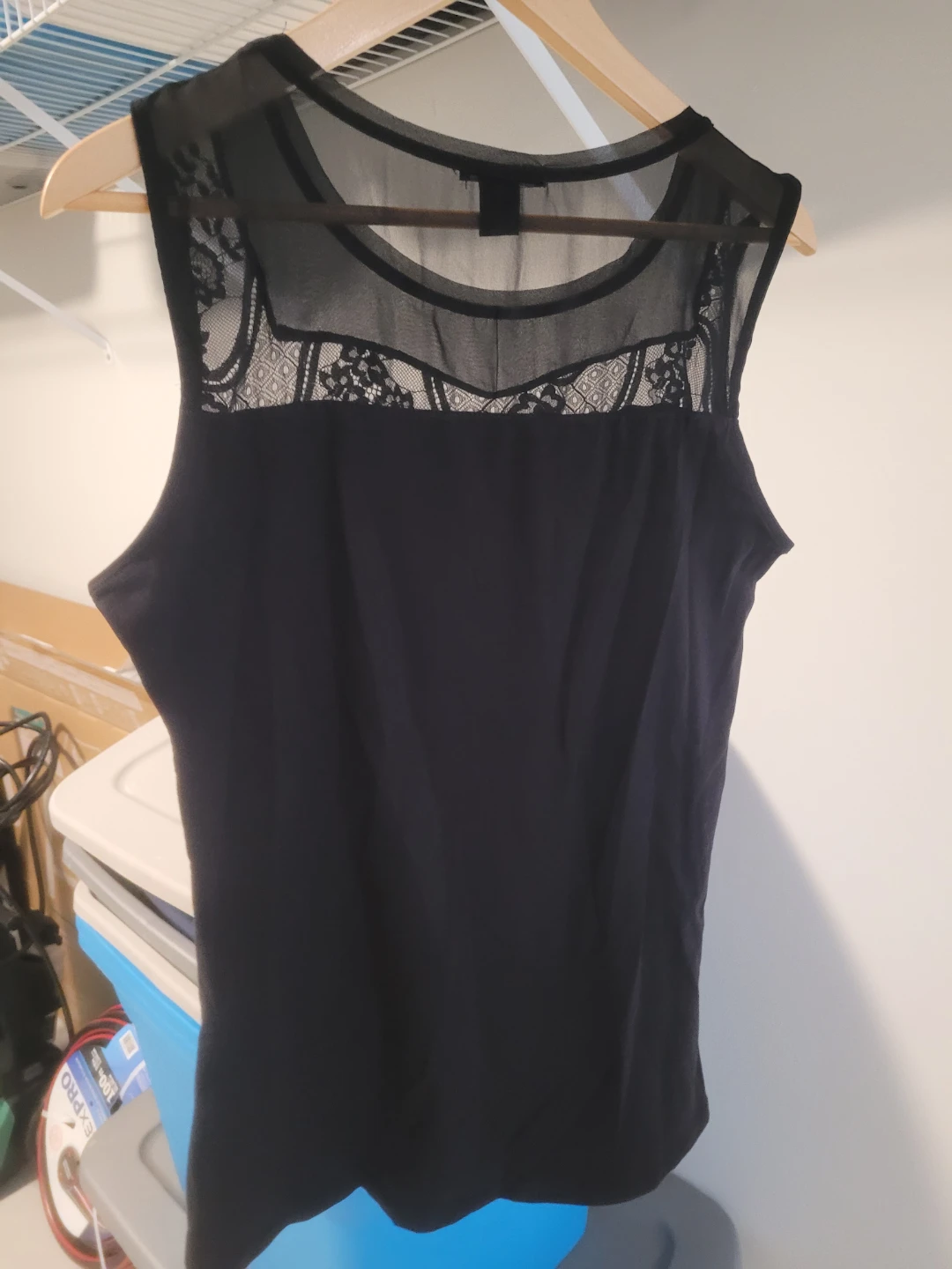 H&M Black Lace Trim Tank Top - photo 3
