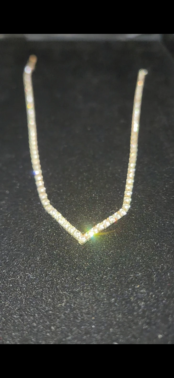 Vintage rhinestone sweetheart necklace