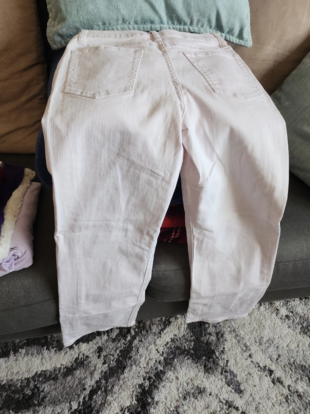 Light Pink Distressed Jeans - Size 14 - photo 2