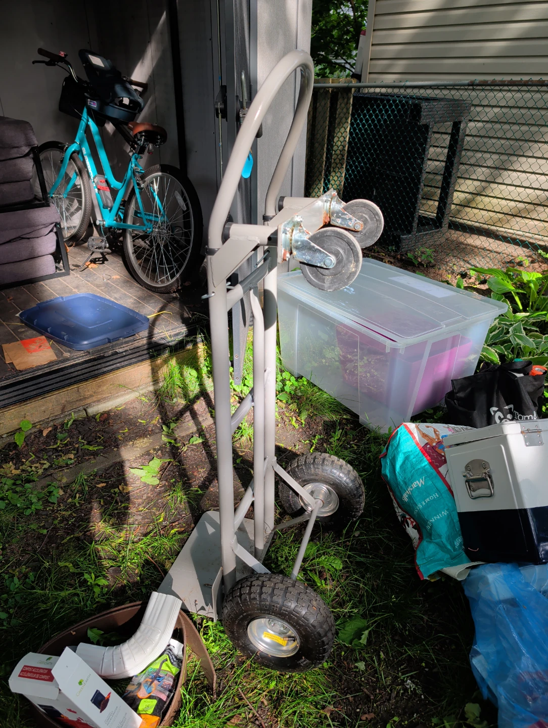 Hand Truck Dolly, convertable, with Large Wheels
