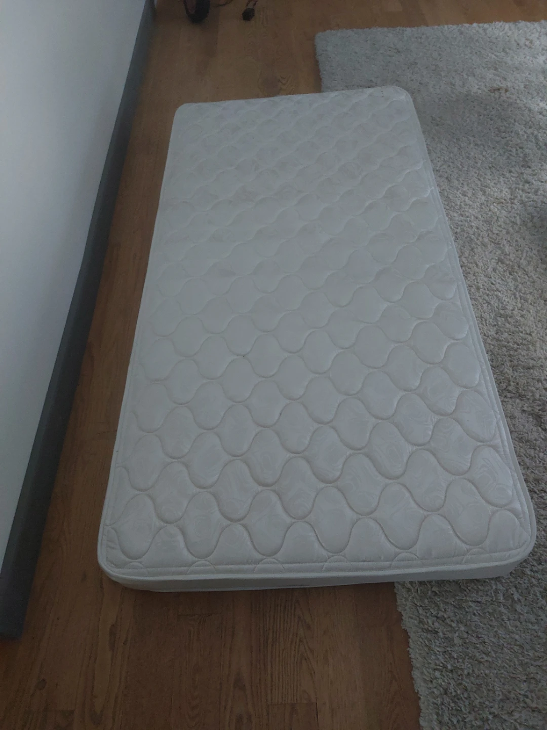 White Twin Mattress 74x37x6 used