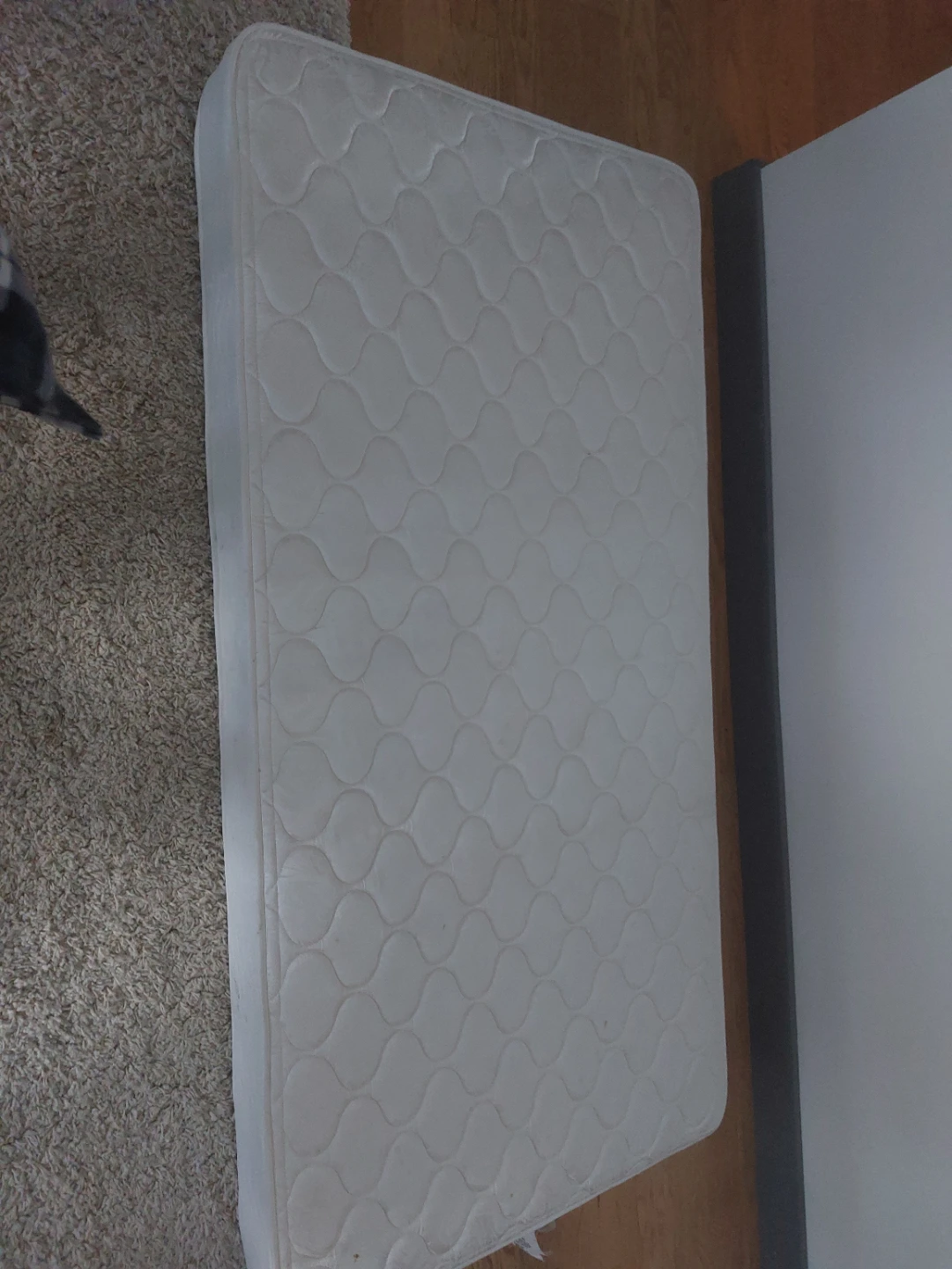 White Twin Mattress 74x37x6 used - photo 2