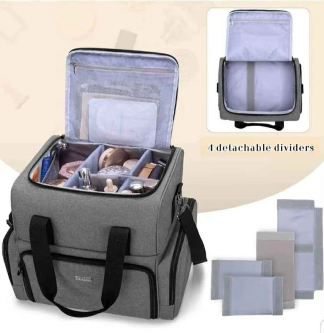 BAFASO 2 Layers Travel Makeup Bag with ... - photo 2