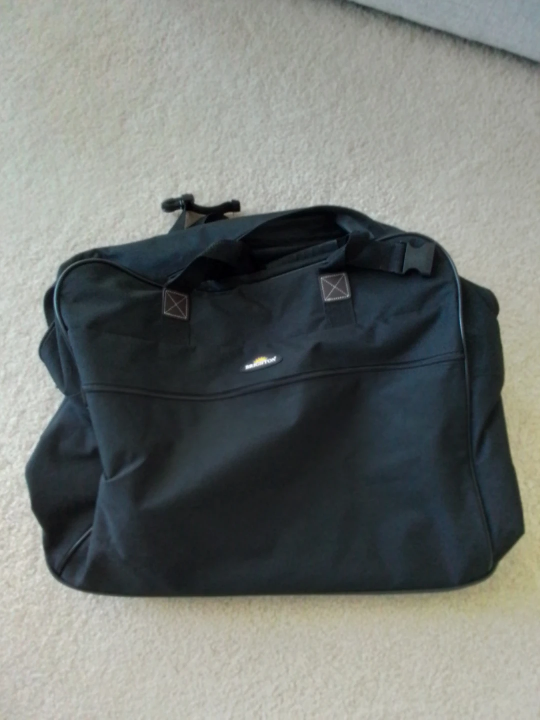 Large black bag with wheels