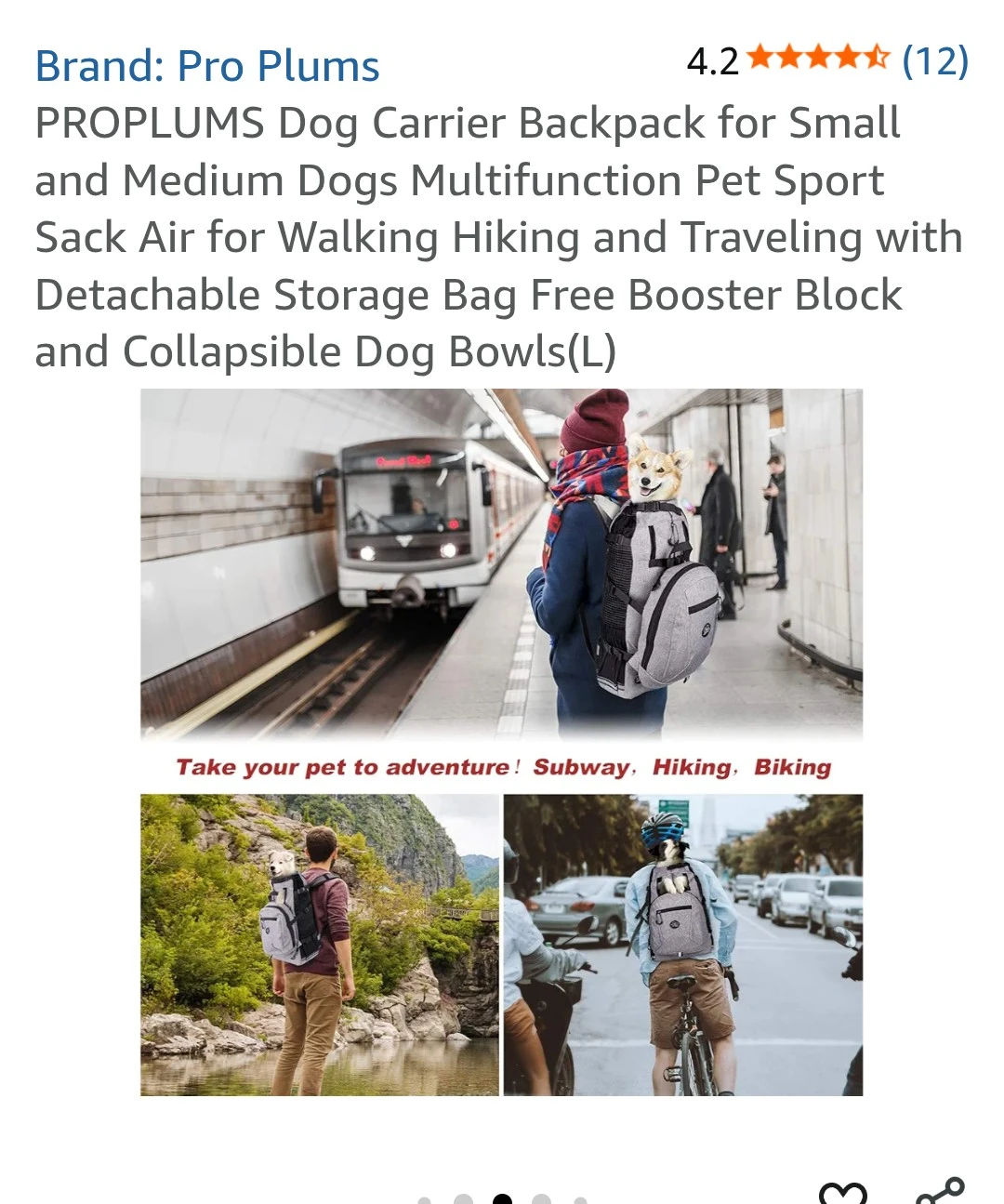 Pro Plums Dog Carrier Backpack - L - photo 3