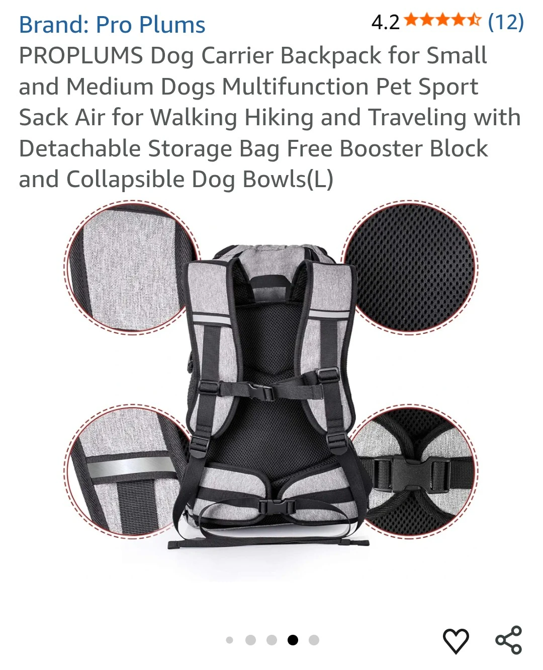 Pro Plums Dog Carrier Backpack - L - photo 5