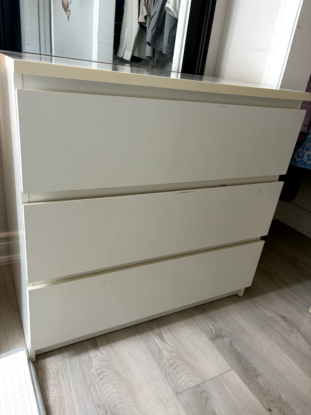 White 3-Drawer Dresser