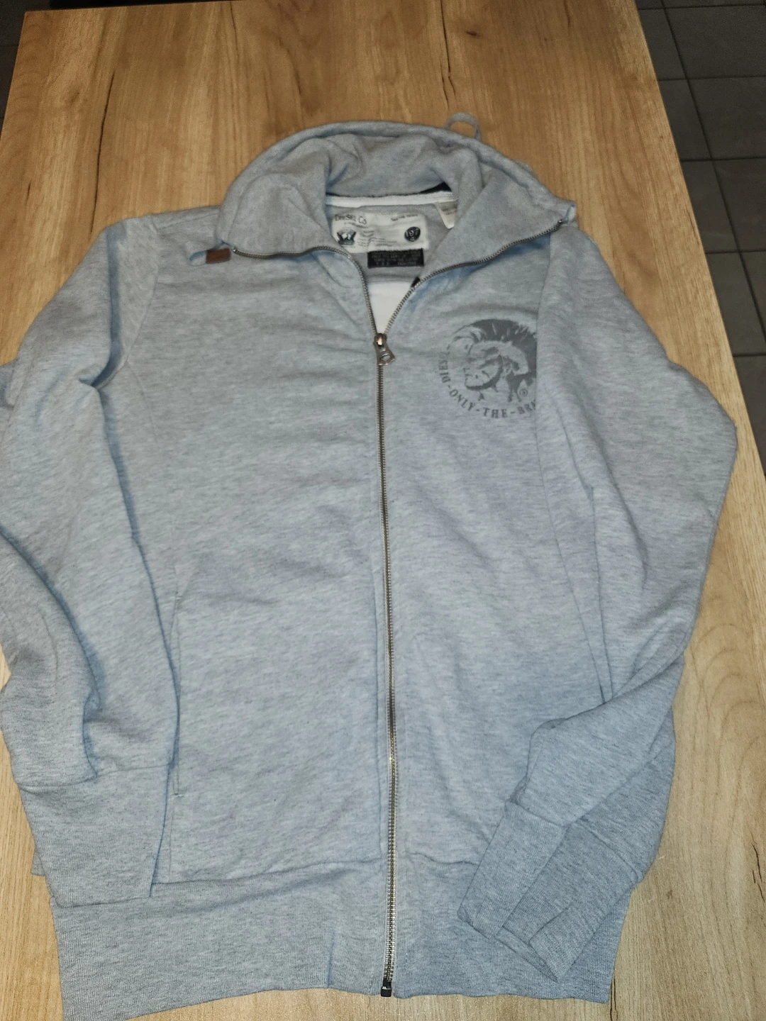 Diesel Co. Grey Zip-Up Hoodie