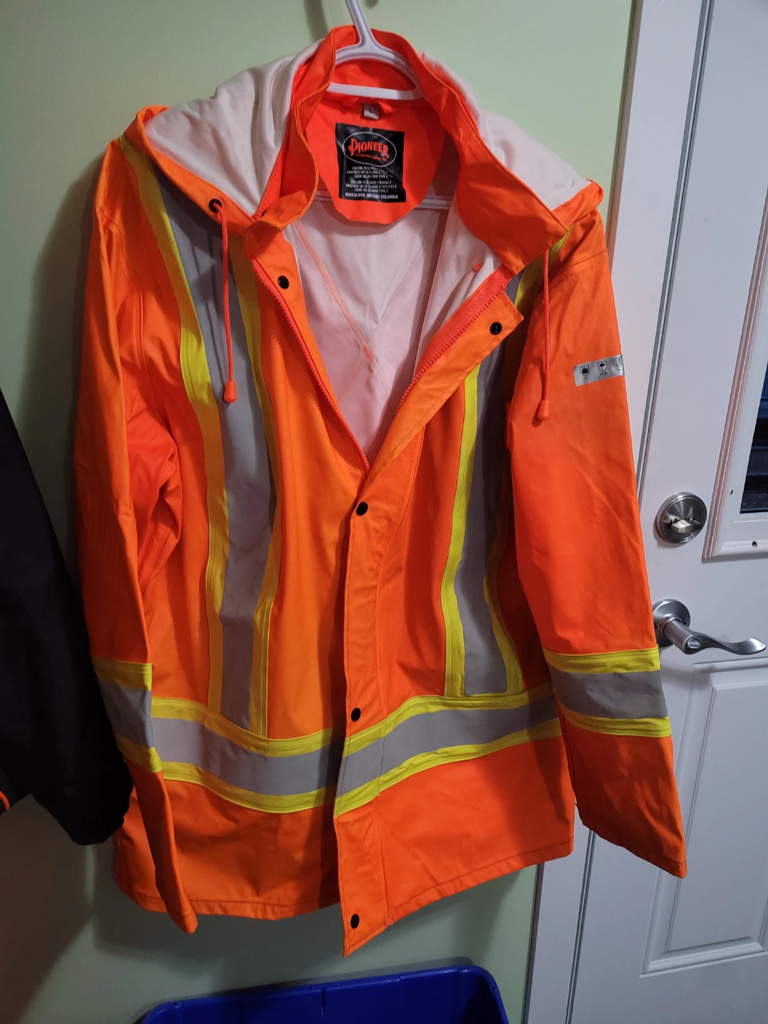 Pioneer Orange Safety Rain Jacket - Size L - photo 5