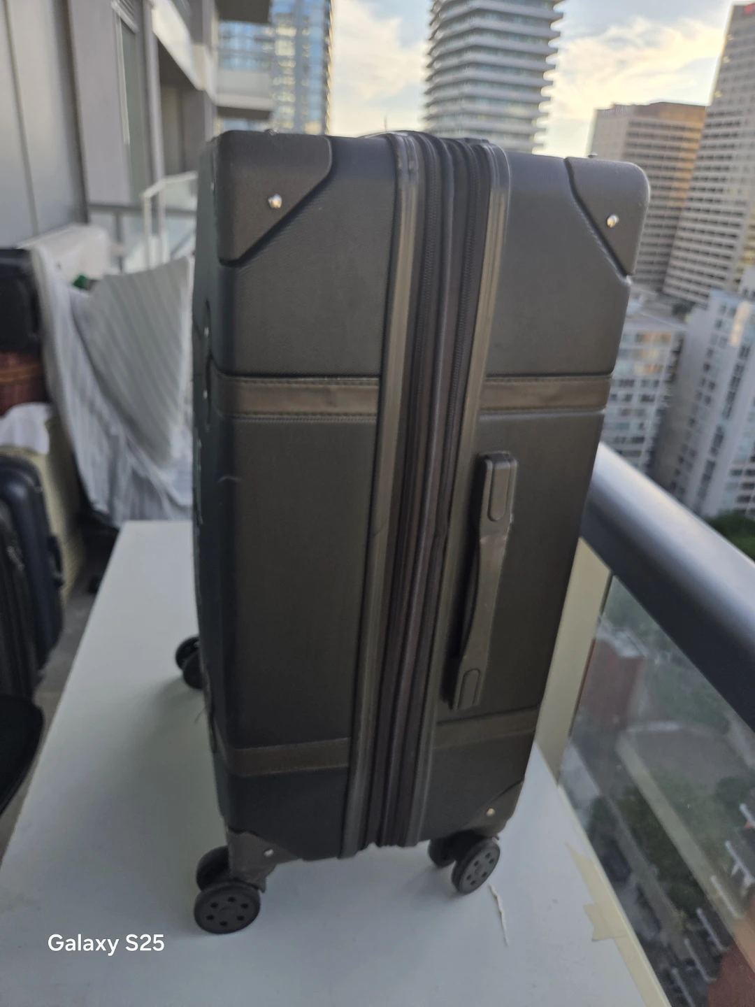 Luggage Suitcase Brown Wood Grain Finish