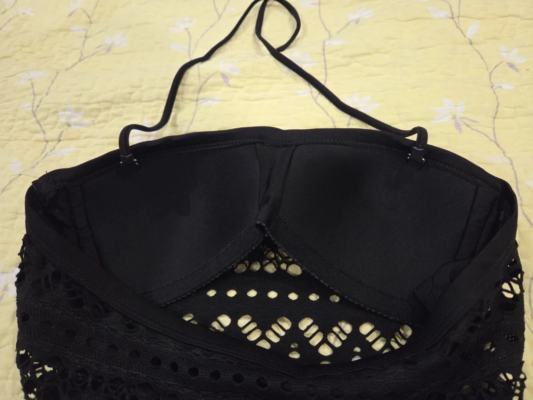 Black Lace One-Piece Swimsuit - photo 3
