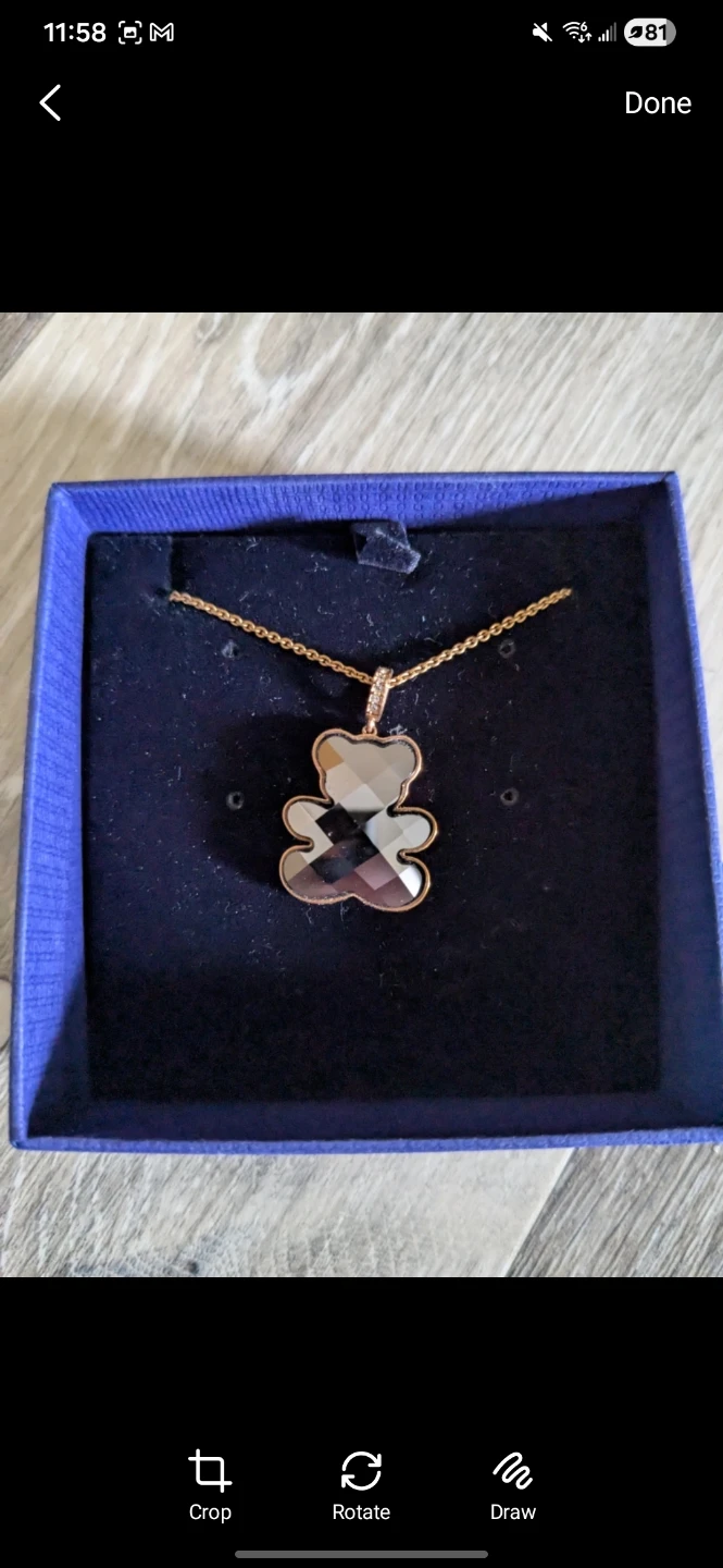 Swarovski Crystal Teddy Bear Necklace