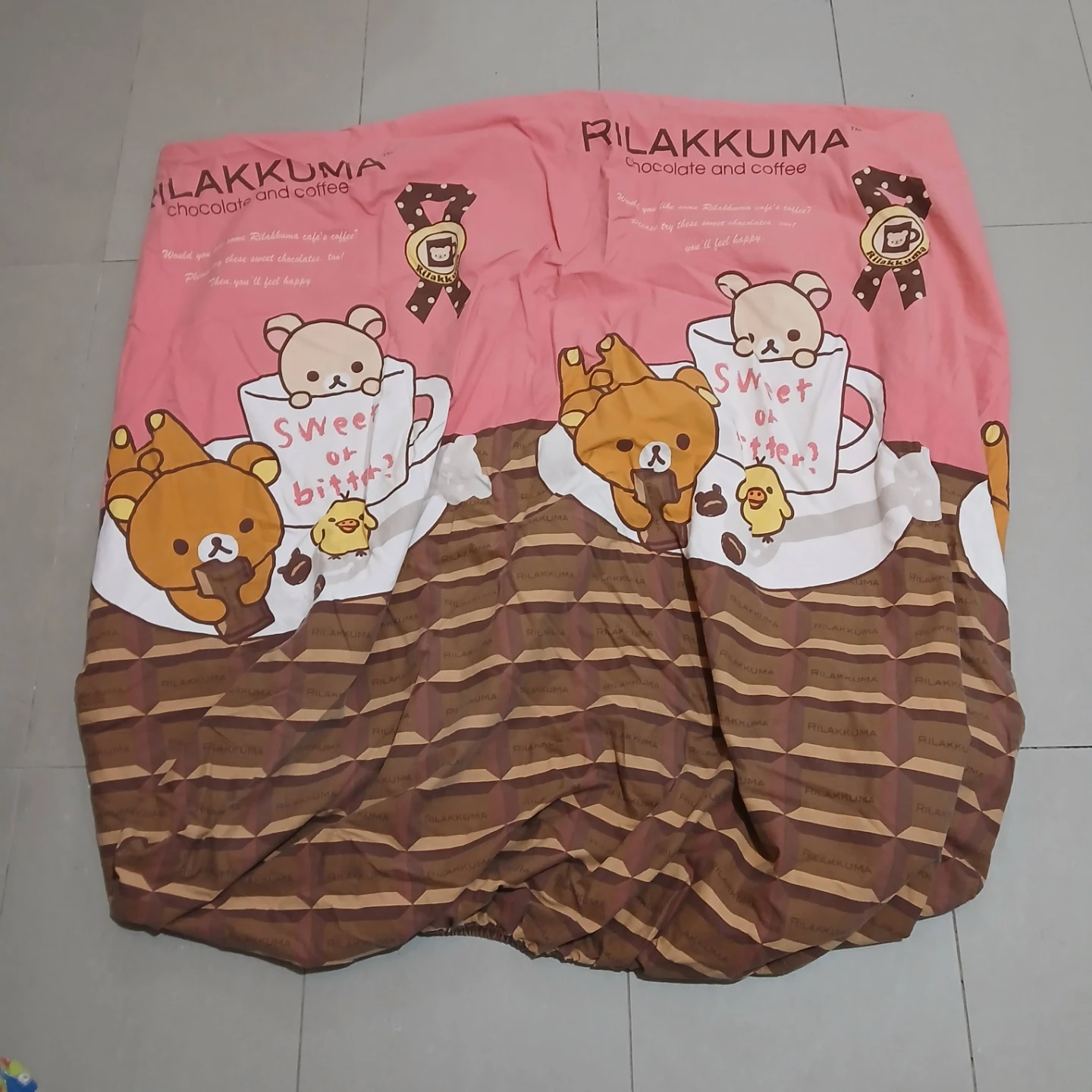⚽ Rilakkuma Chocolate and Coffee Twin Sheet Set