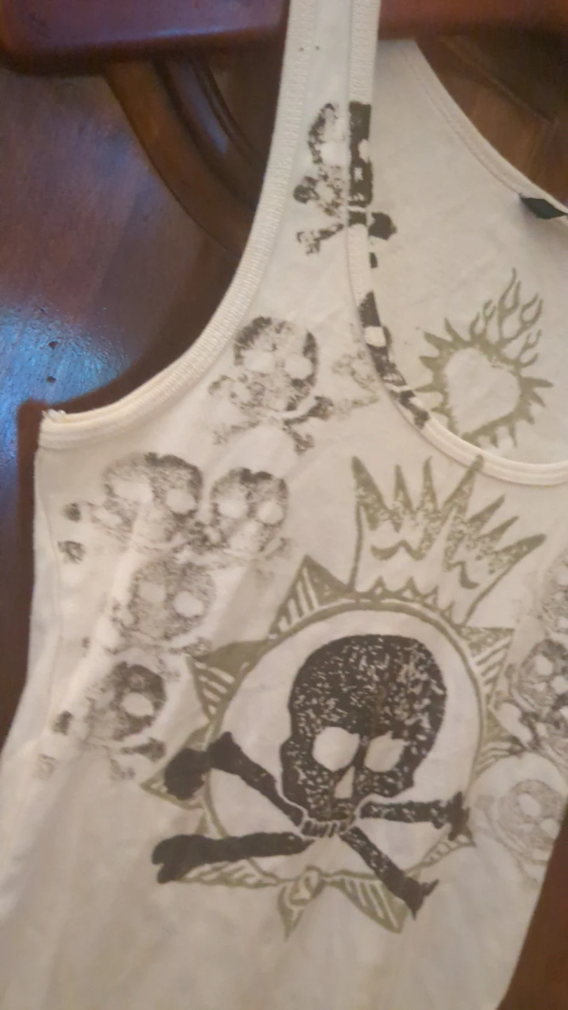 White Skull Print Tank Top - photo 3