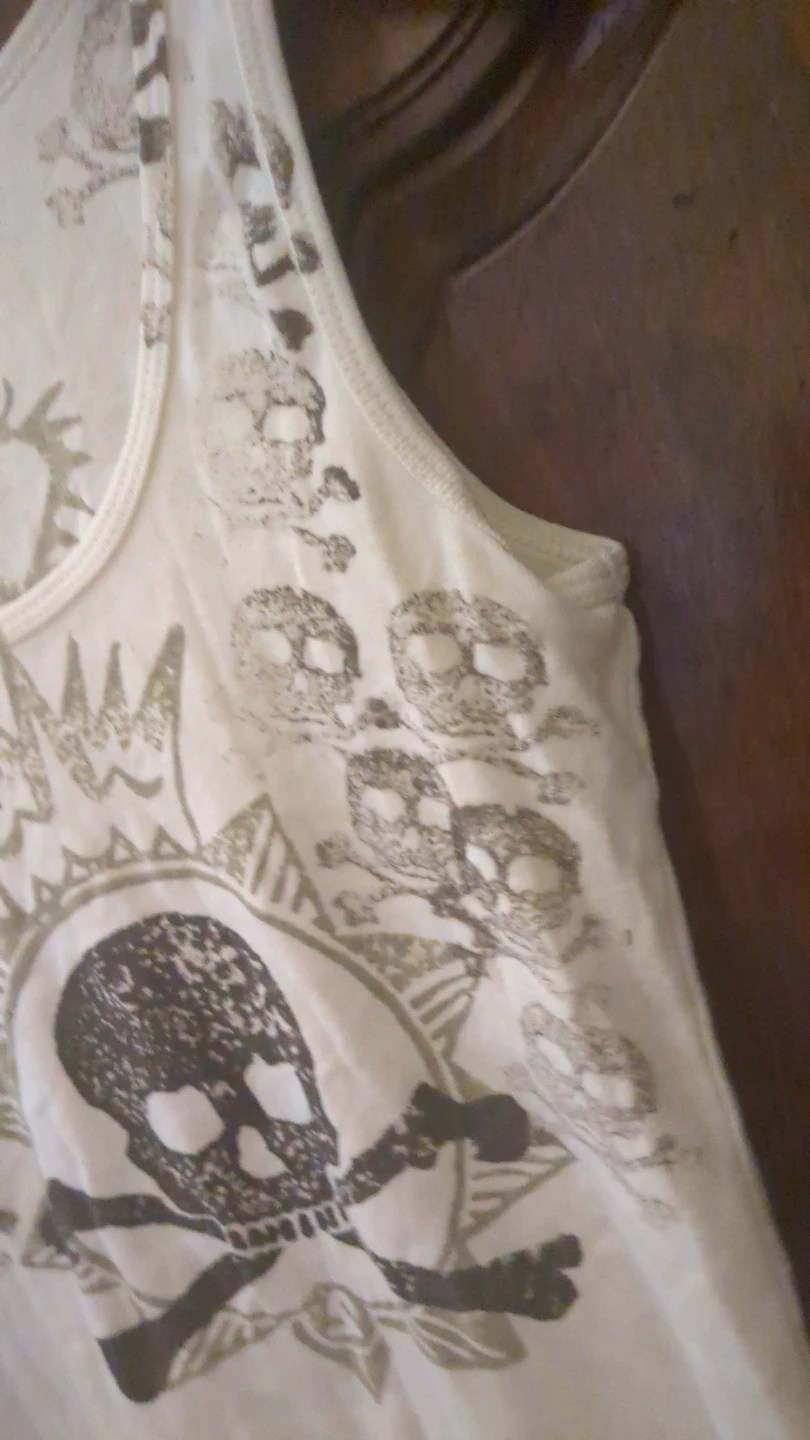 White Skull Print Tank Top - photo 4