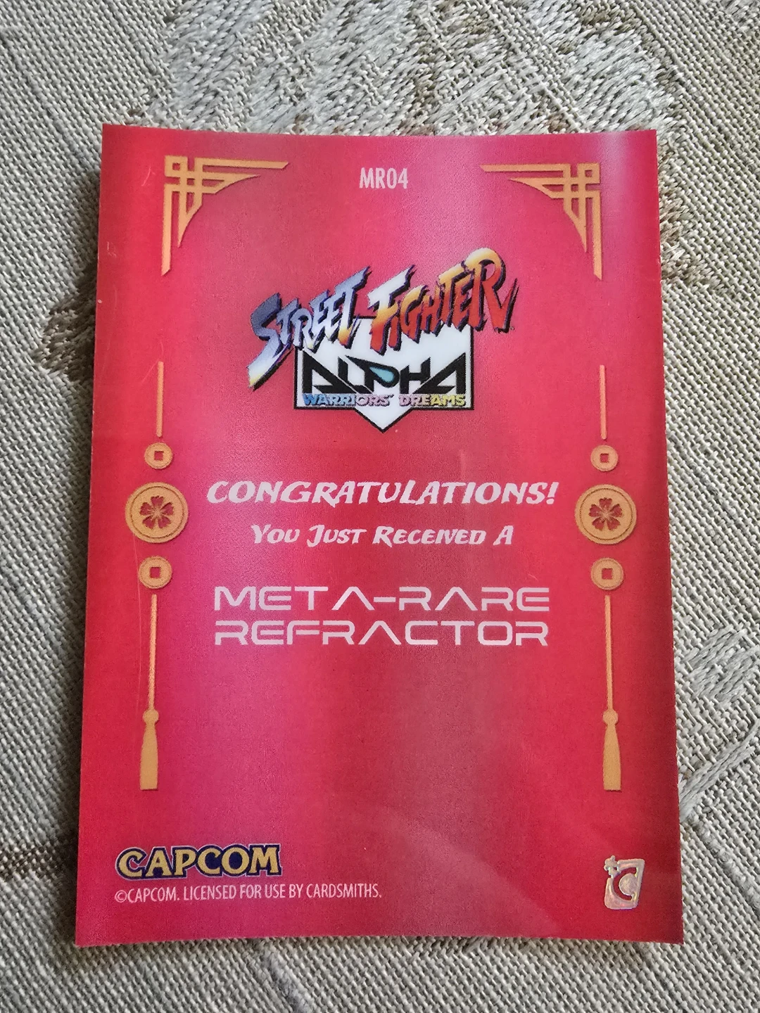 Street Fighter Alpha Meta-Rare Refractor Card - photo 2