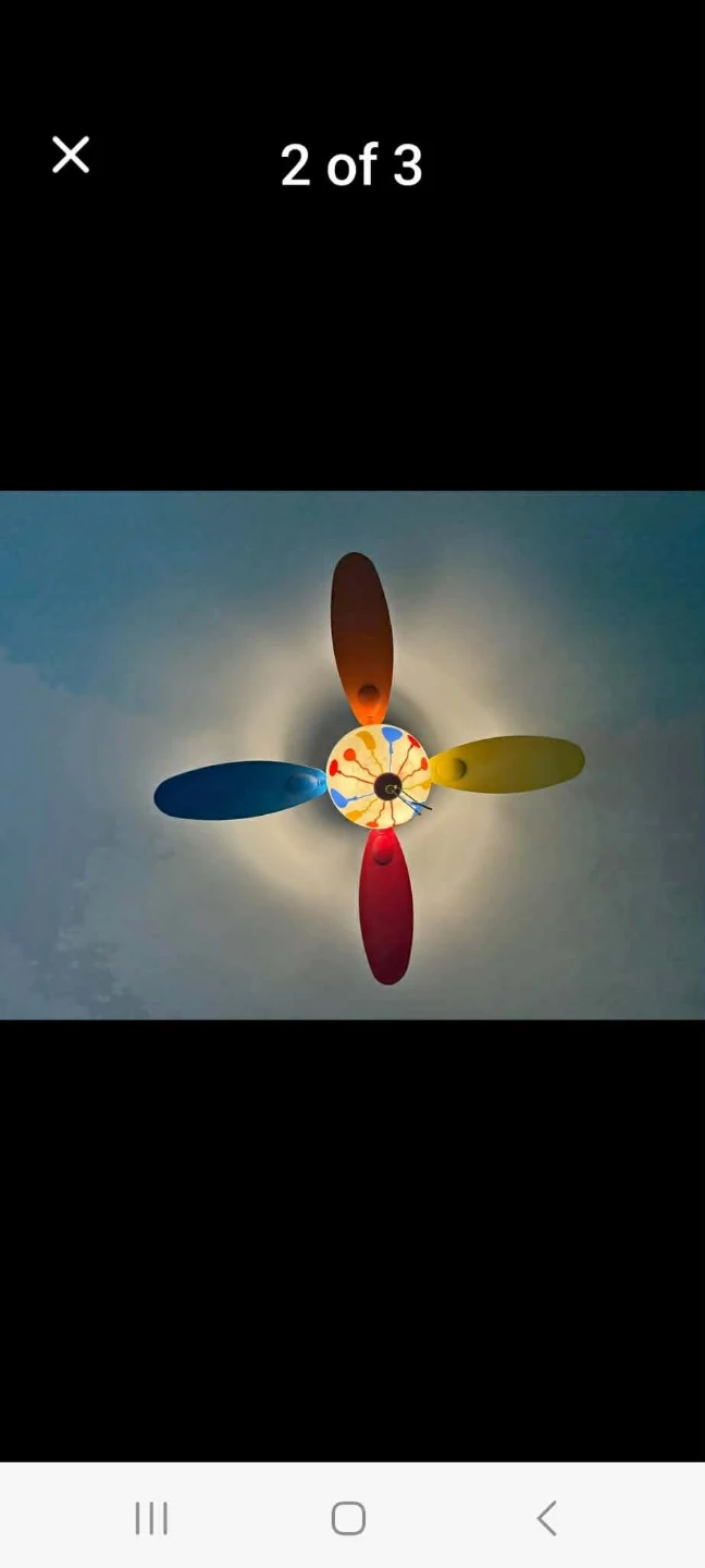 Monte Carlo Ceiling Fan with Colorful Blades