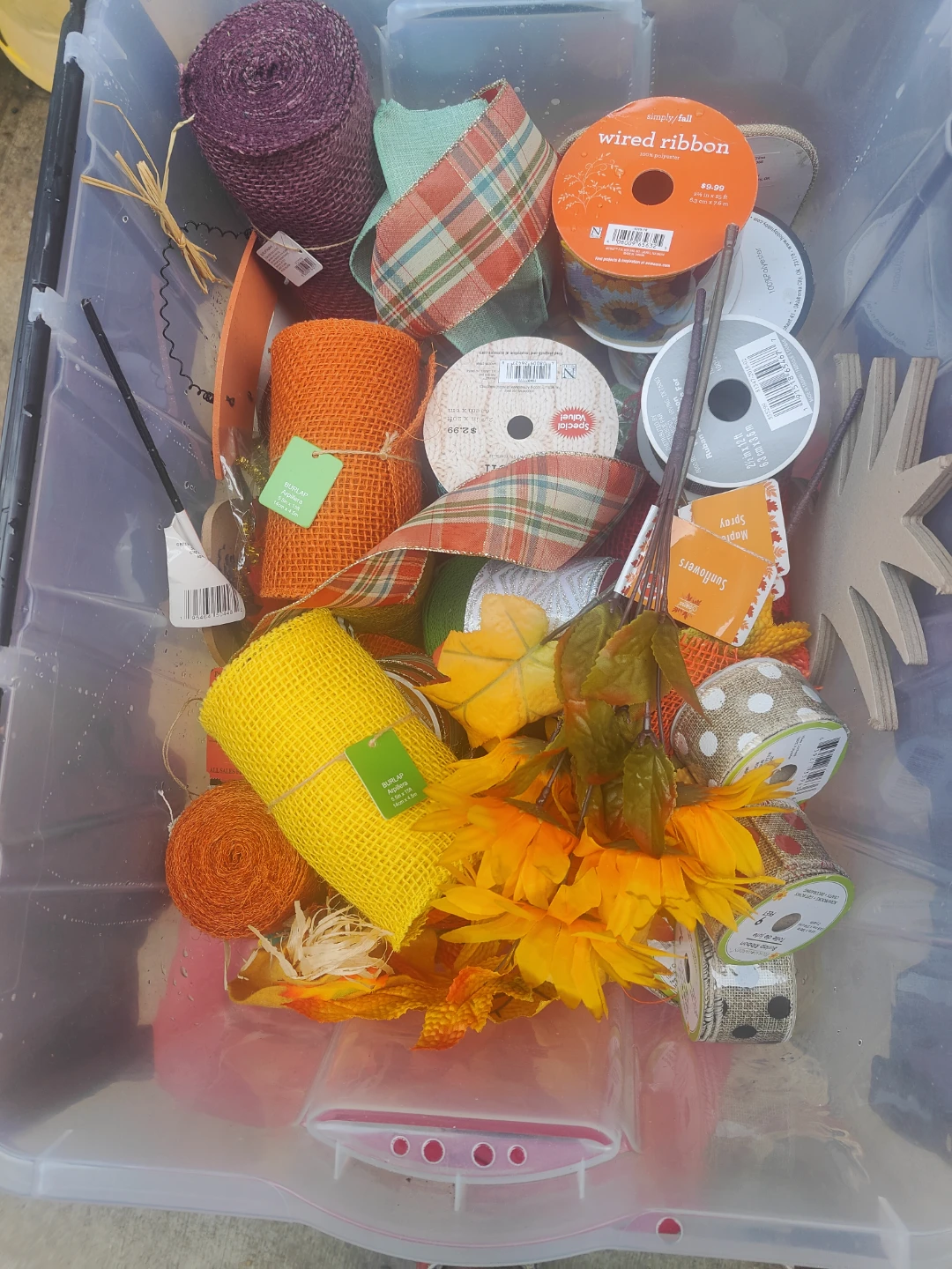 Fall Ribbon and Craft Supplies Bundle