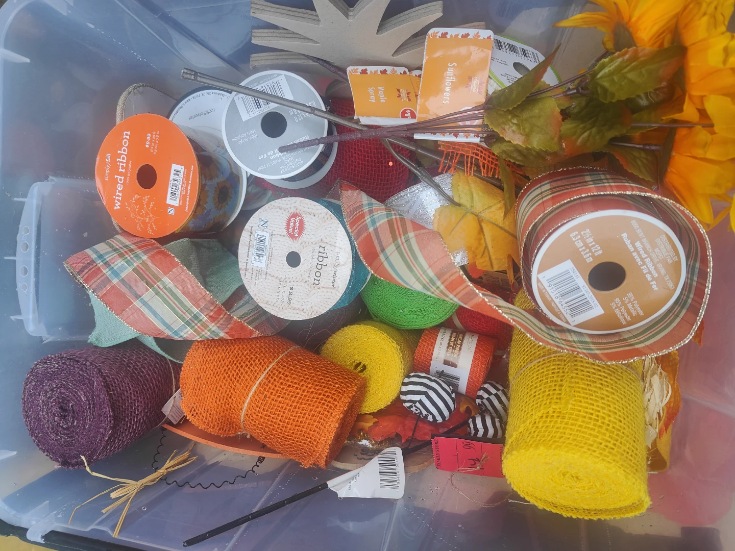 Fall Ribbon and Craft Supplies Bundle - photo 2