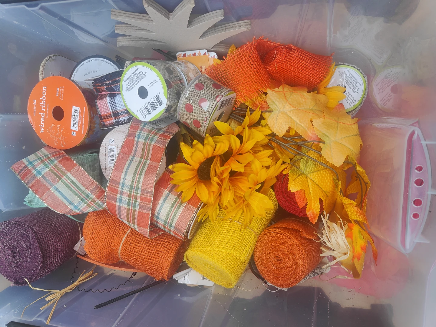 Fall Ribbon and Craft Supplies Bundle - photo 3