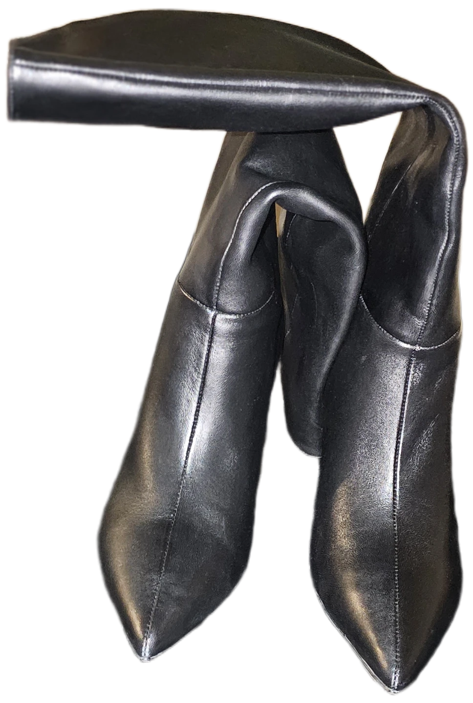 Nine West Black Leather Knee-High Boots - Size 7.5⚽️M