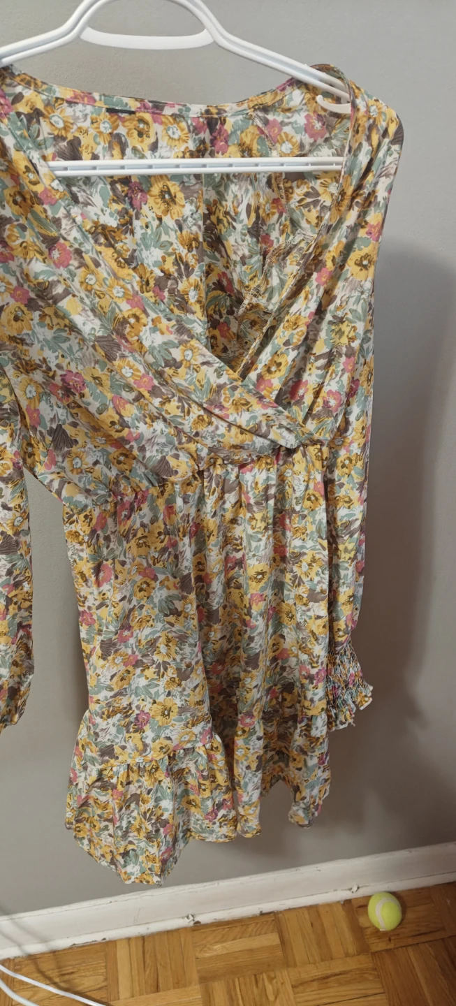 Floral Print Long Sleeve Dress - photo 2