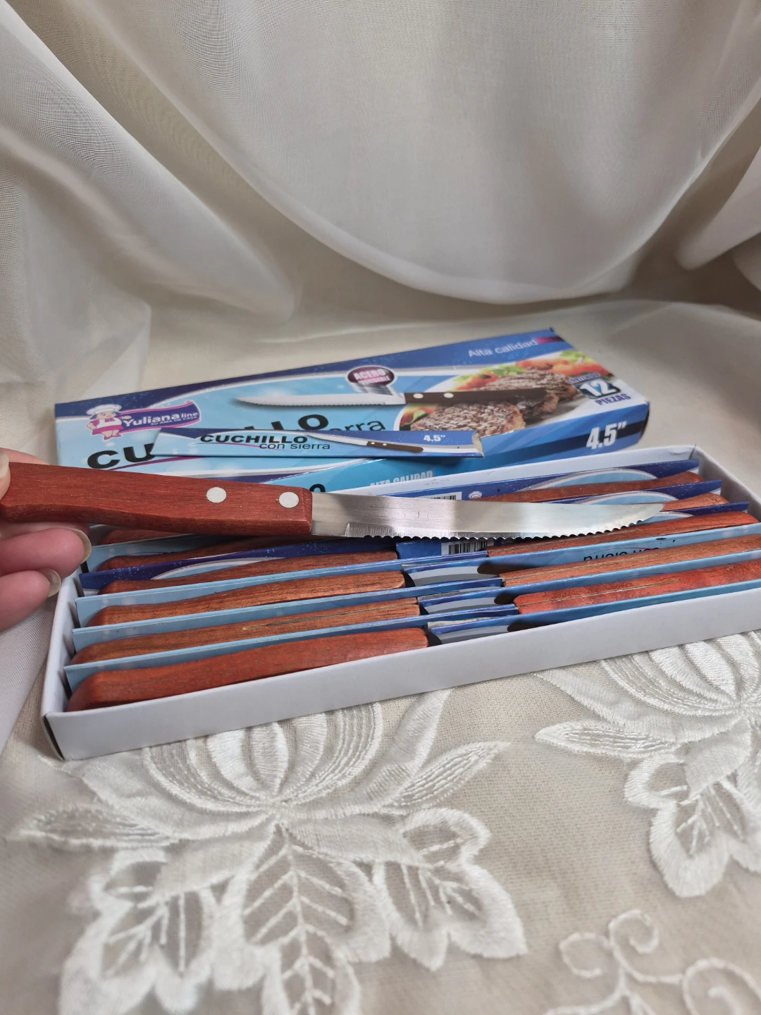 Yuliana Line Brand Knife Set of 12 Serrated Stainles... - photo 3