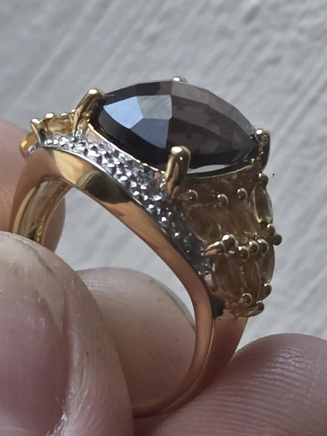 Citrine and Topaz 14K-GP ring - photo 4