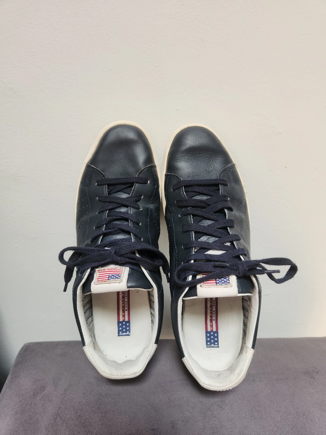 Polo Ralph Lauren Navy Leather Sneakers