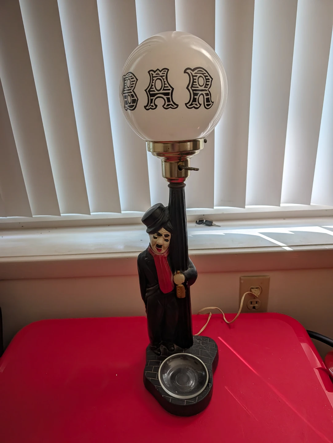 Vintage BAR Lamp with Character Figurine - photo 2