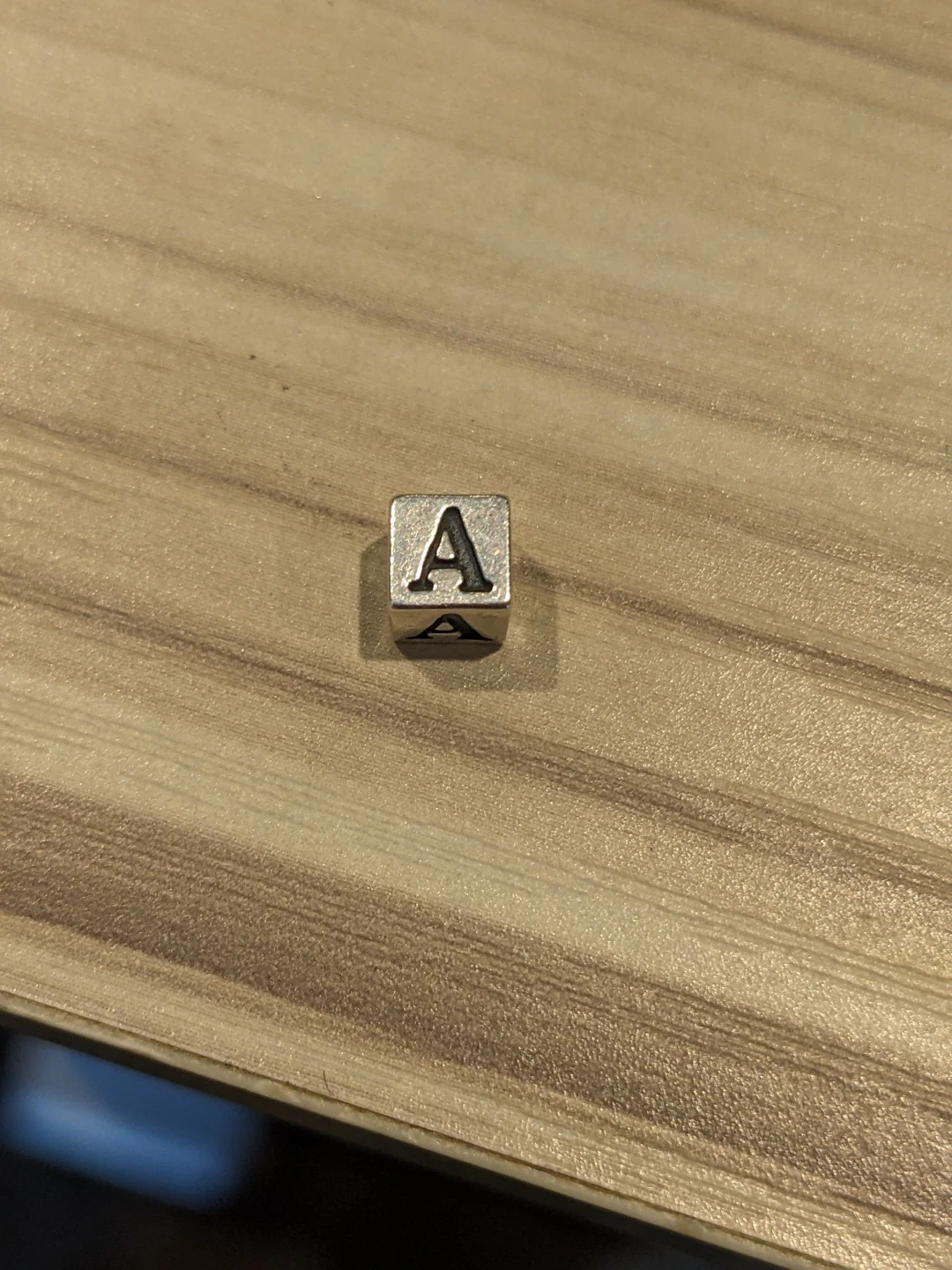 Sterling Silver Letter A Bead Charm