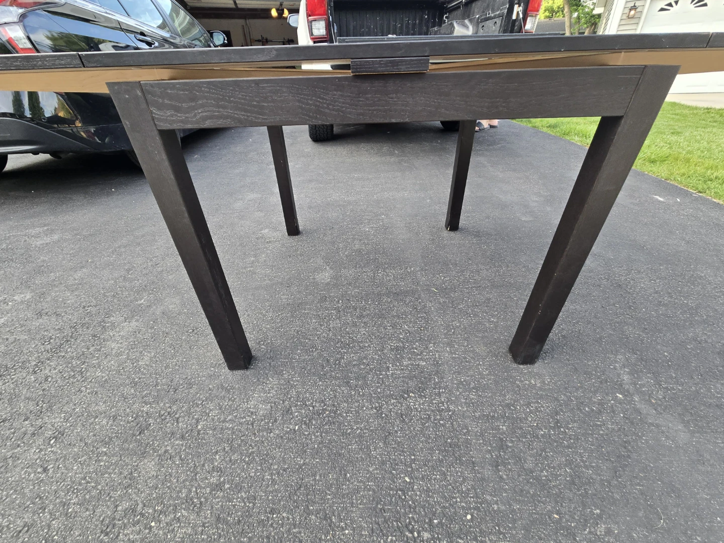 Black Drop Leaf Dining Table - photo 2