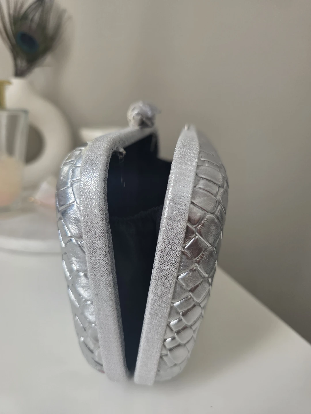 Silver Clutch Purse with Chain - photo 2