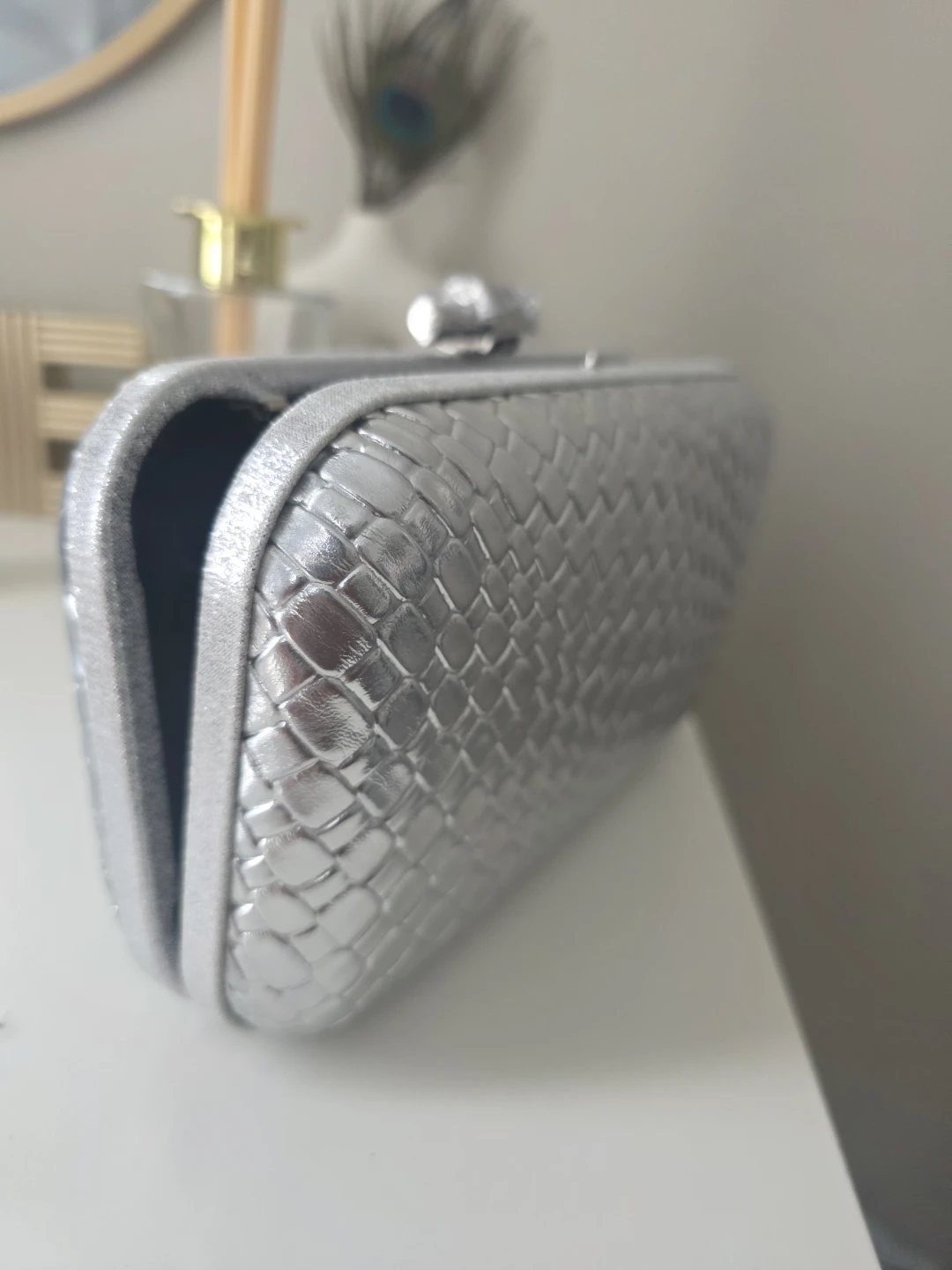 Silver Clutch Purse with Chain - photo 3