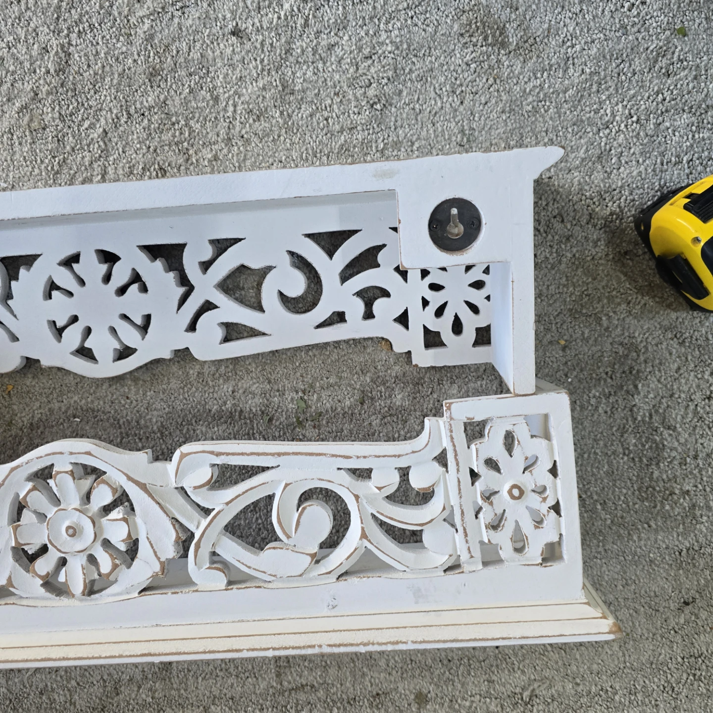 White Decorative Wood Shelves (Set of 2) - photo 3