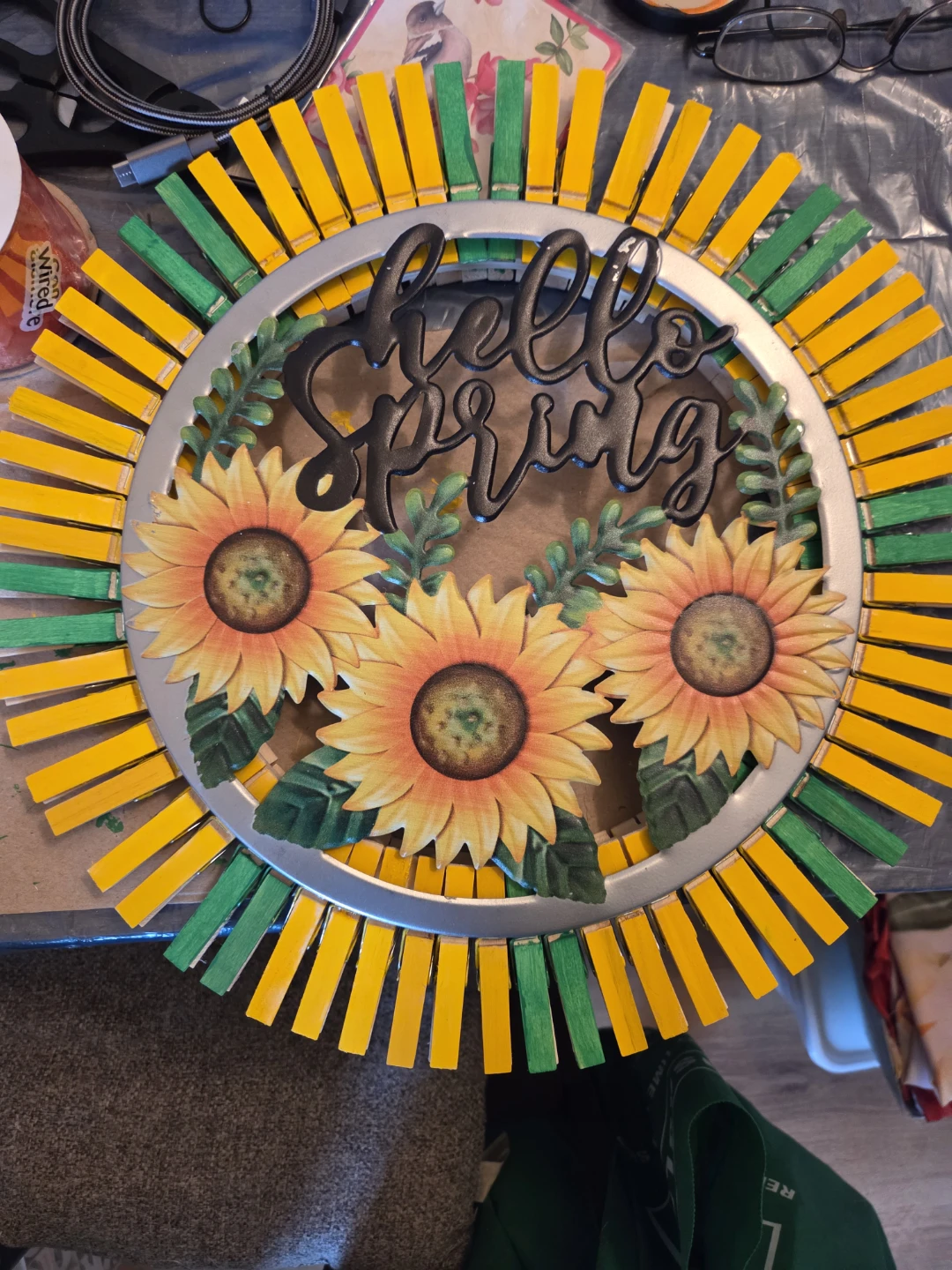 Hello Spring Sunflower Wreath