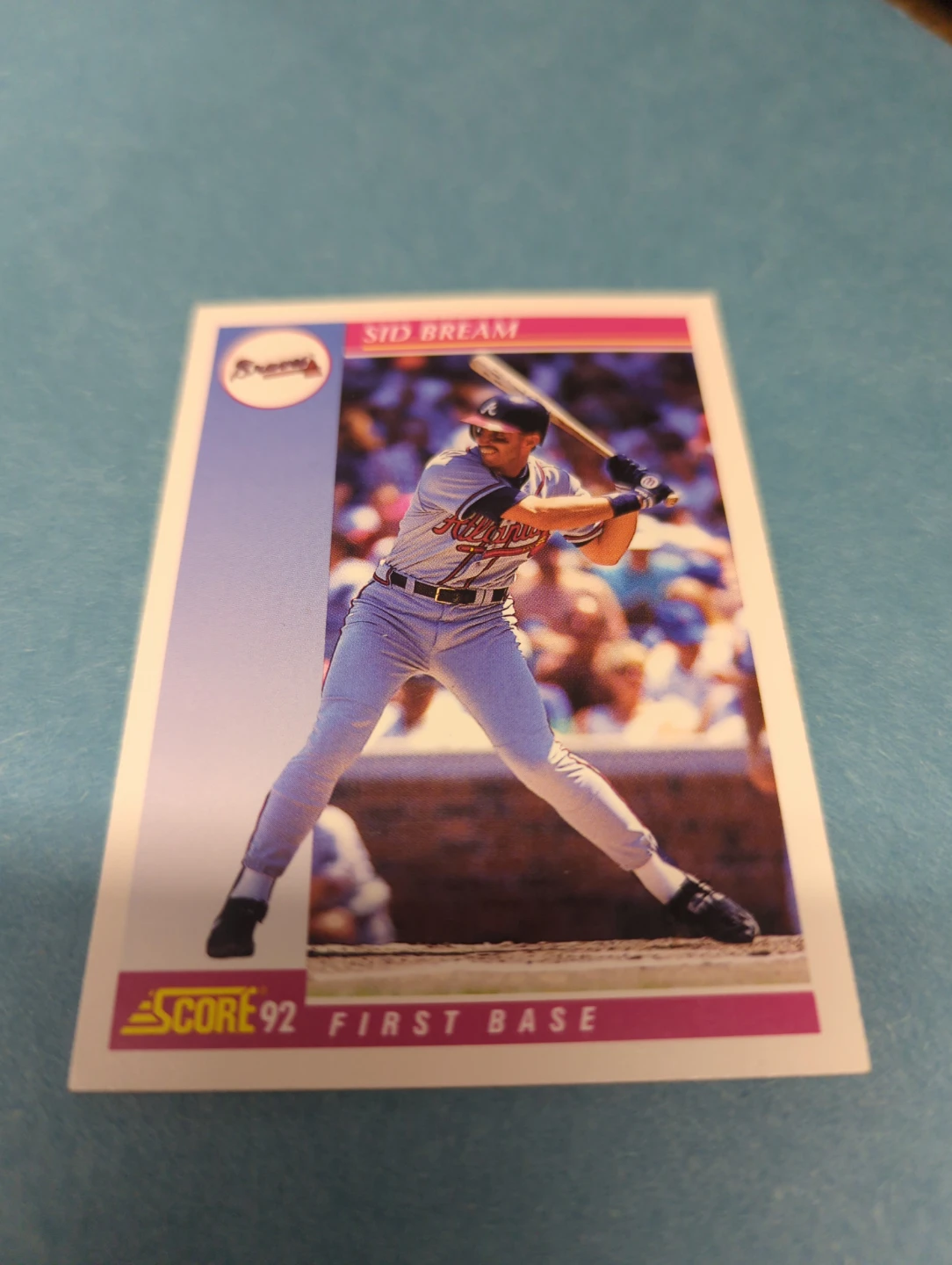 1992 Score Sid Bream Baseball Card ⚽