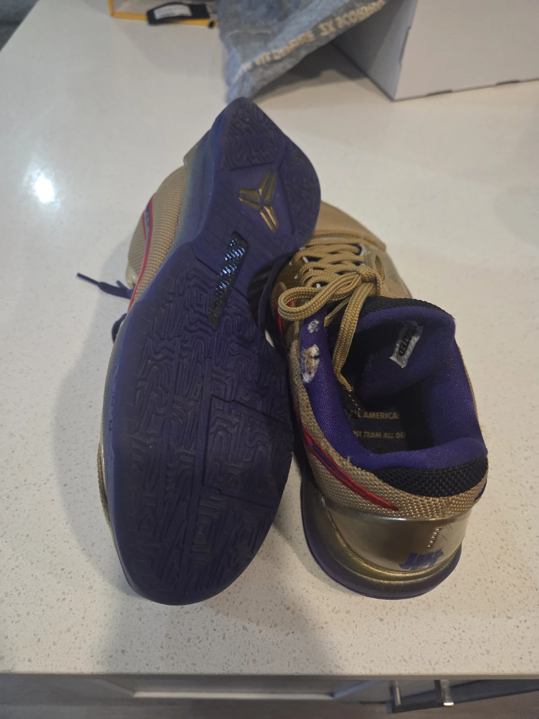 Nike Kobe 5 Protro Gold & Purple Basketball Shoes - photo 3