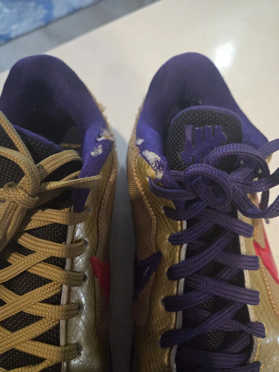 Nike Kobe 5 Protro Gold & Purple Basketball Shoes - photo 4