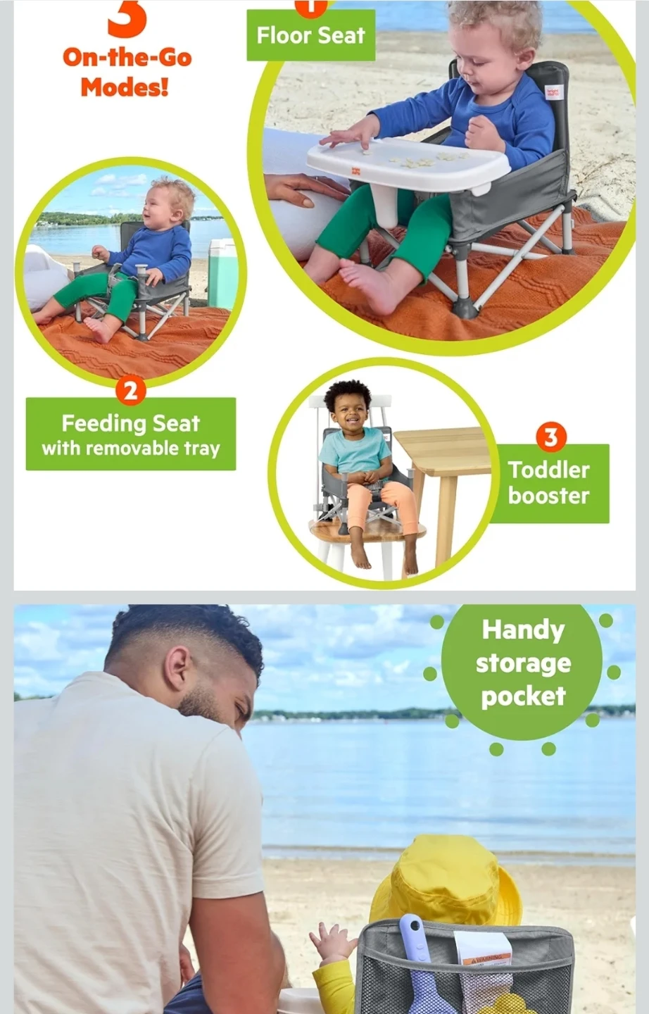NewBright Starts Pop 'N Sit Portable Booster, Indoor/Outdoor - photo 4