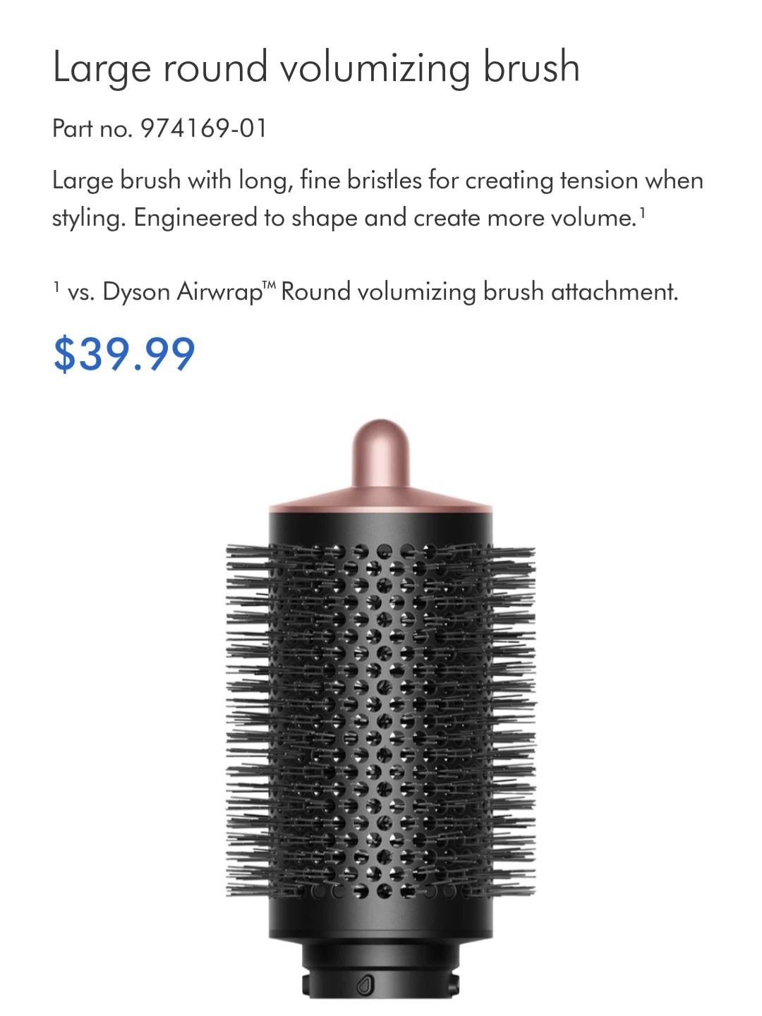 Dyson large round brush attachment