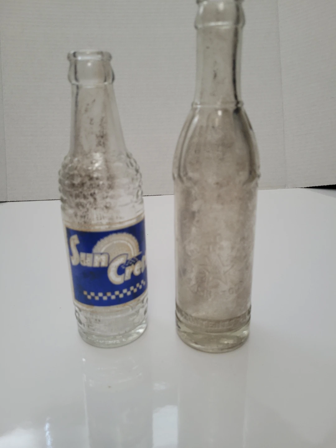 Vintage Sun-Crest & Starlite Bottlers Soda Bottles