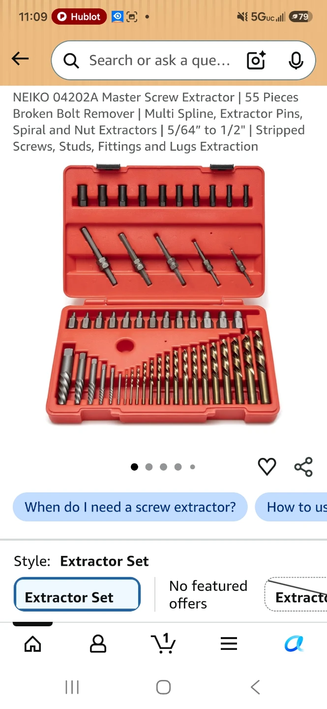 NEIKO 55-Piece Master Screw Extractor and Drill Bit Set